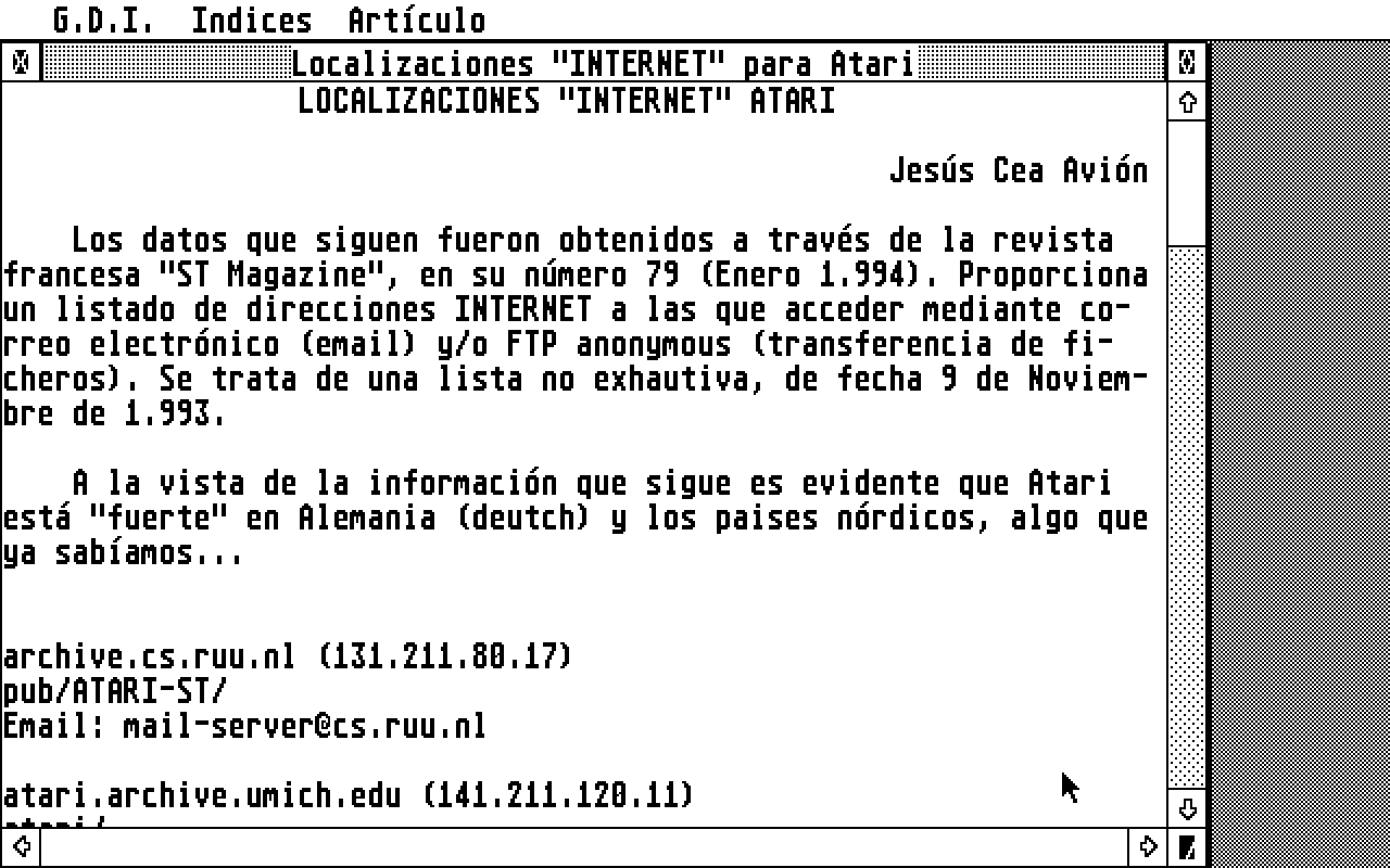 GDI No. 1 atari screenshot